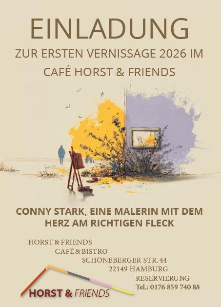 Einladung zur 1. Vernissage im Café Horst & Friends